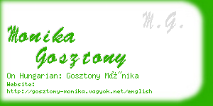 monika gosztony business card